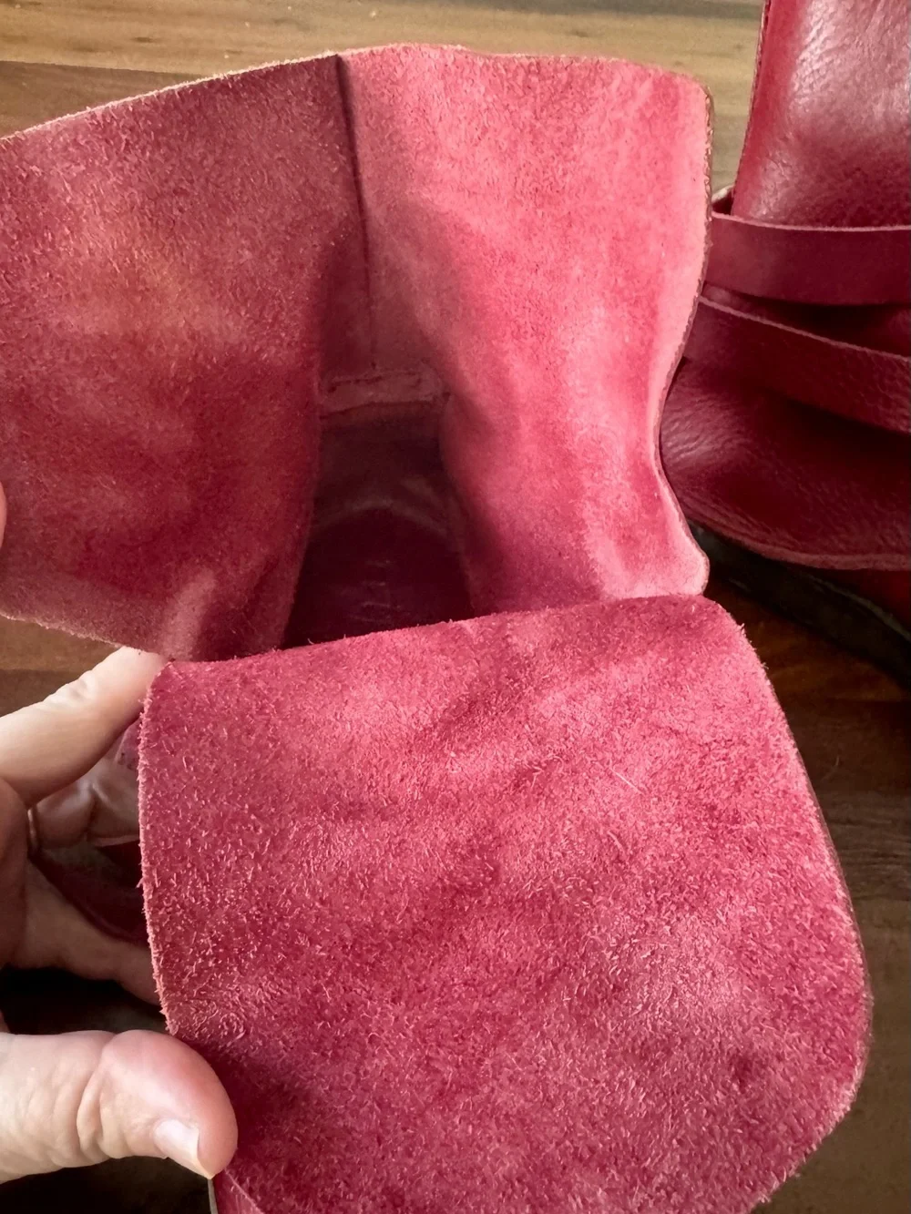 Trippen Women's Leather Strap Ankle Boots Size EU 41 Mild Wine (red) w/box EUC